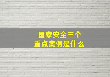 国家安全三个重点案例是什么