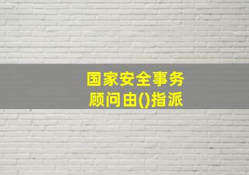 国家安全事务顾问由()指派