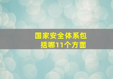 国家安全体系包括哪11个方面