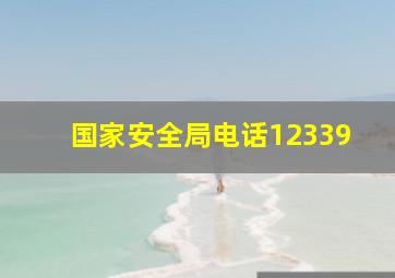 国家安全局电话12339