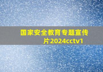 国家安全教育专题宣传片2024cctv1