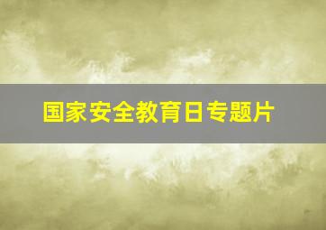 国家安全教育日专题片