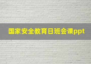 国家安全教育日班会课ppt