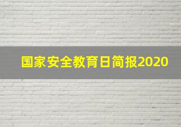 国家安全教育日简报2020