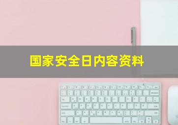 国家安全日内容资料