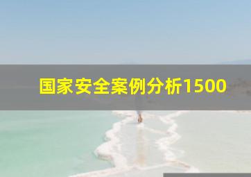 国家安全案例分析1500