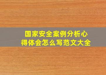 国家安全案例分析心得体会怎么写范文大全