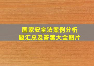 国家安全法案例分析题汇总及答案大全图片