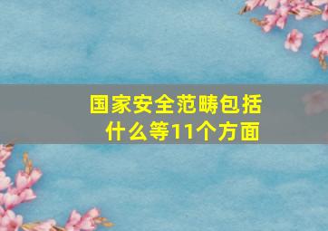 国家安全范畴包括什么等11个方面