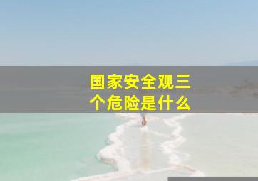 国家安全观三个危险是什么