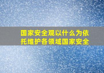 国家安全观以什么为依托维护各领域国家安全