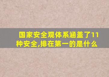 国家安全观体系涵盖了11种安全,排在第一的是什么