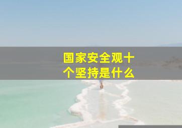 国家安全观十个坚持是什么