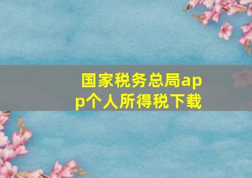 国家税务总局app个人所得税下载