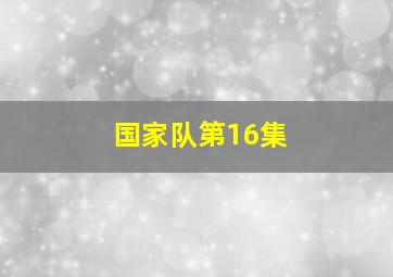 国家队第16集