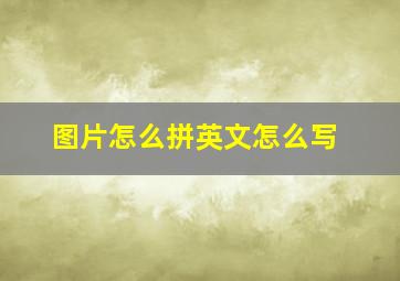 图片怎么拼英文怎么写