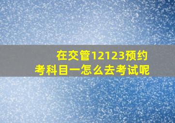 在交管12123预约考科目一怎么去考试呢