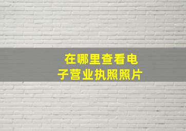 在哪里查看电子营业执照照片