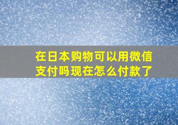 在日本购物可以用微信支付吗现在怎么付款了