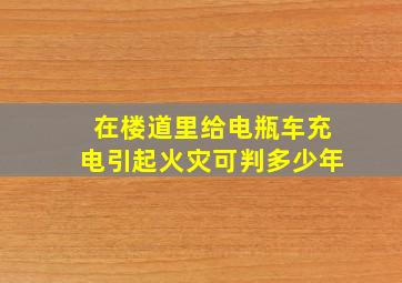 在楼道里给电瓶车充电引起火灾可判多少年