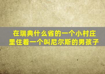 在瑞典什么省的一个小村庄里住着一个叫尼尔斯的男孩子