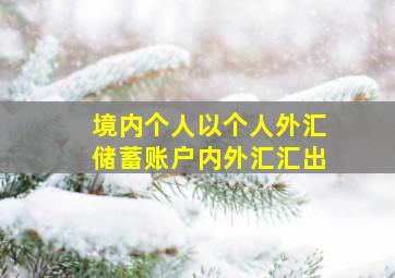 境内个人以个人外汇储蓄账户内外汇汇出