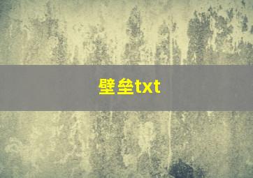 壁垒txt