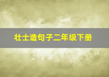 壮士造句子二年级下册