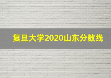 复旦大学2020山东分数线