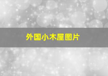 外国小木屋图片