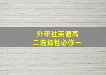 外研社英语高二选择性必修一