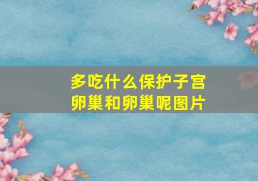 多吃什么保护子宫卵巢和卵巢呢图片