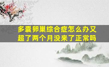 多囊卵巢综合症怎么办又超了两个月没来了正常吗