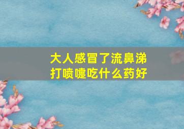 大人感冒了流鼻涕打喷嚏吃什么药好