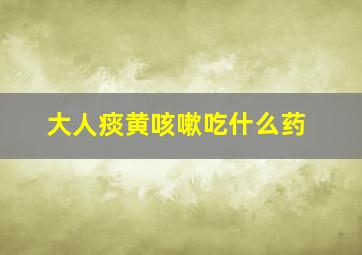 大人痰黄咳嗽吃什么药