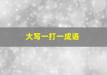 大写一打一成语