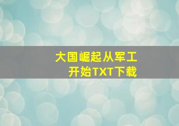 大国崛起从军工开始TXT下载