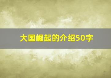 大国崛起的介绍50字