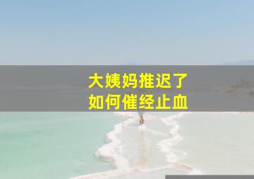 大姨妈推迟了如何催经止血