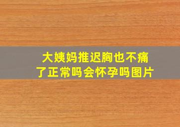 大姨妈推迟胸也不痛了正常吗会怀孕吗图片