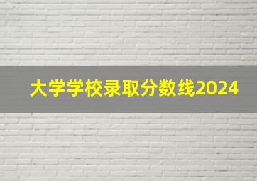 大学学校录取分数线2024