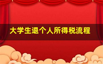 大学生退个人所得税流程