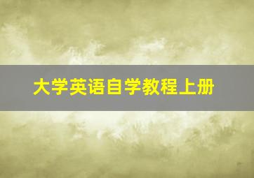 大学英语自学教程上册