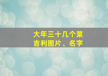 大年三十几个菜吉利图片、名字