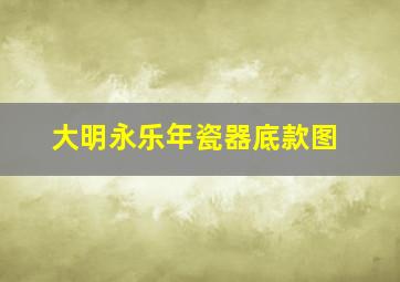 大明永乐年瓷器底款图