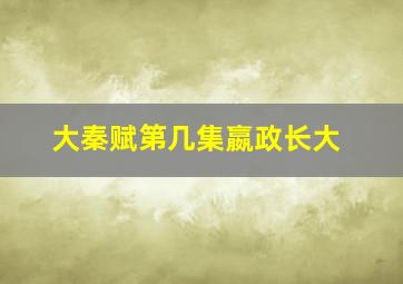 大秦赋第几集嬴政长大