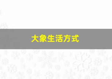 大象生活方式