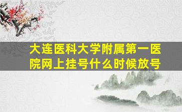 大连医科大学附属第一医院网上挂号什么时候放号