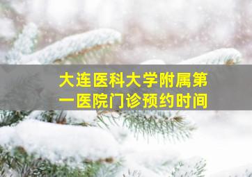 大连医科大学附属第一医院门诊预约时间