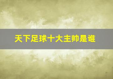 天下足球十大主帅是谁